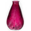 Bellatio Design Bloemenvaas - paars transparant glas - D14 x H23 cm - Vazen