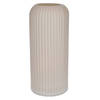 Bellatio Design Bloemenvaas - creme - matglas - D10 x H25 cm - Vazen