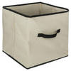 5Five Opbergmand/kastmand - 29 liter - beige - 31 x 31 x 31 cm - Opbergmanden