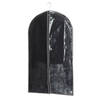 Kleding/beschermhoes zwart 100 cm inclusief kledinghangers - Kledinghoezen