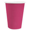 Santex feest bekertjes - 10x - fuchsia roze - karton - 270 ml - Feestbekertjes