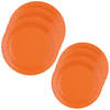 Santex Feest borden set - 20x stuks - oranje - 17 cm en 22 cm - Feestbordjes