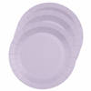 Santex feest gebak/taart bordjes - lila paars - 10x stuks - karton - D17 cm - Feestbordjes