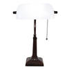 HAES DECO - BankierslampTafellamp Wit 26x16x40 cm Fitting E27 / Lamp max 1x40W