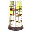 HAES DECO - Tiffany Tafellamp Beige, Bruin Ø 15x26 cm Fitting E14 / Lamp max 1x40W
