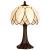 HAES DECO - Tiffany Tafellamp Beige, Bruin Ø 25x42 cm Fitting E14 / Lamp max 1x60W