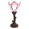 LumiLamp Tiffany Tafellamp 32 cm Roze Glas Tiffany Bureaulamp Roze Tiffany Bureaulamp