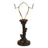 LumiLamp Tiffany Tafellamp 32 cm Wit Bruin Glas Tiffany Bureaulamp Wit Tiffany Bureaulamp