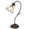 LumiLamp Tiffany Tafellamp 48 cm Bruin Roze Glas Tiffany Bureaulamp Bruin Tiffany Bureaulamp