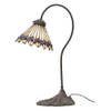 HAES DECO - Tiffany Tafellamp Bruin, Beige, Grijs Ø 20x51 cm Fitting E14 / Lamp max 1x40W
