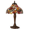 HAES DECO - Tiffany Tafellamp Bruin, Rood, Groen, Wit Ø 26x40 cm Fitting E14 / Lamp max 1x40W