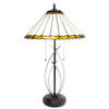 HAES DECO - Tiffany Tafellamp Creme Ø 41x69 cm Fitting E27 / Lamp max 2x60W