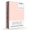 Zavelo Deluxe Katoen-Satijn Topper Hoeslaken Roze-Lits-jumeaux (180x220 cm)