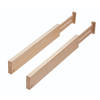 iDesign - Ladeverdeler, Laag, Verstelbaar, 43 x 2 x 6.3 cm, Set van 2 Stuks, Paulownia Hout - iDesign Eco Wood