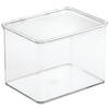 iDesign - Opbergbox met Deksel, 17.2 x 14.2 x 12.7 cm, Stapelbaar, Kunststof, Transparant - iDesign Kitchen Binz