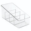 iDesign - Open Opbergbox met 4 Vakken, Schuin, 27.9 x 13 x 13 cm, Kunststof, Transparant - iDesign Linus