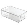 iDesign - Opbergbox met Deksel, 15.2 x 25.4 x 7.6 cm, Stapelbaar, Kunststof, Transparant - iDesign Kitchen Binz