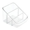 iDesign - Open Opbergbox met 3 Vakken, Schuin, 15.2 x 19.1 x 12.7 cm, Kunststof, Transparant - iDesign Linus