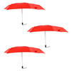 3x Grote Opvouwbare Stormparaplu van Polyester met Aluminium Frame - Rood 100cm Diameter