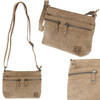 Dames Schoudertas - Stijlvolle Taupe Crossbody Tas - Bicky Bernard - 21cmx17cmx7cm - Modieuze Damestas