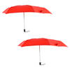 2x Large Folding Polyester Storm Umbrella with Aluminum Frame - Red 100cm Diameter