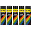 Motip verf 5 stuks spuitverf Primer zwart sneldrogend 500 mL voor metaal , hout, aluminium en steen - 25 % EXTRA