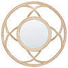 Beliani IZTAPALAPA - Decoratieve Spiegel-Lichte houtkleur-MDF, Glas