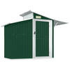 vidaXL Tuinschuur 270x130x208,5 cm gegalvaniseerd staal groen