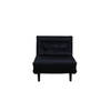 Vicky slaapbank ,fauteuil velours zwart.