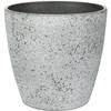 Ter Steege Bloempot/plantenpot - buiten - betongrijs - D19/H15 cm - kunststof/steenmix - Plantenpotten