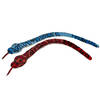 Pluche knuffel dieren set 2x Slangen blauw en rood van 100 cm - Knuffeldier
