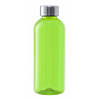 Kunststof waterfles/drinkfles/sportfles - groen transparant - met RVS dop - 600 ml - Drinkflessen