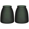 Bellatio Design Bloemenvaas - 2x - mat groen glas - D13 x H15 cm - Vazen