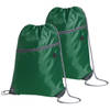 Sport gymtas/rugtas - 2x - groen - 34 x 44 cm - polyester - met rijgkoord - Gymtasje - zwemtasje