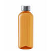 Kunststof waterfles/drinkfles/sportfles - oranje transparant - met RVS dop - 600 ml - Drinkflessen