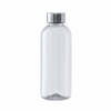 Kunststof waterfles/drinkfles/sportfles - transparant - met RVS dop - 600 ml - Drinkflessen