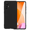 Basey Xiaomi 12 Lite Hoesje Siliconen Back Cover Case - Xiaomi 12 Lite Hoes Silicone Case Hoesje - Zwart