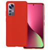 Basey Xiaomi 12 Hoesje Rood Siliconen - Xiaomi 12 Case Back Cover Rood Silicone - Xiaomi 12 Hoesje Siliconen Hoes Rood