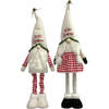 Set of 2 Gnome Standing 100 cm and low to 75 cm With Led Christmas Gnome Pointed Hat Stuffed with plush christmas