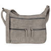 Women's Shoulder Bag - Gray PU Bag from Bicky Bernard - 31x30x9cm - Crossbody bag