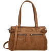 Schoudertas - Crossbodytas - tassen - tassen dames - tassen kopen - tassen hengsel - tassen - camel- Dames tas - handtas