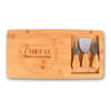 Cheese Board Cheese Platter Bamboo Cheese Board with Knife 640 g Light Brown Including Knives 37cm*18cm