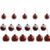 Transparent plastic Christmas ball Red with 50 Christmas ball hooks 8cm 18 pieces