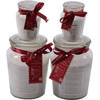 Set van 4 Heerlijke zoete Geurkaars in glas berry Wit 10x15 cm XL 72/ S 11 branduren