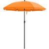 ACAZA Stok Parasol, 160 cm Diamter, ronde / achthoekige tuinparasol van polyester, kantelbaar, met draagtas - Oranje