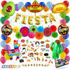 Fissaly® 71 Stuks Mexican Fiesta Feest Versiering – Pinata, Sombrero & Catcus Decoratie – Fiestas Verjaardag Feestje