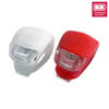 Krachtige LED Fietsverlichting Set - Wit-Rood - Kunststof - 4cm x 5.3cm x 4.5cm - Maximaal bereik 600m - Branduren 400