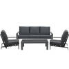 Garden Impressions Coba 4-delige loungeset - donker grijs