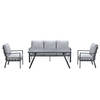 Garden Impressions Senja lounge dining set stoel-bank 4-delig - licht grijs
