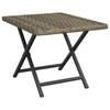 vidaXL Tafel inklapbaar 45x35x32 cm poly rattan grijs